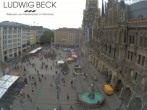 Archiv Foto Webcam am Marienplatz München 13:00
