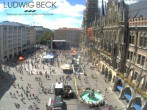 Archiv Foto Webcam am Marienplatz München 13:00