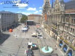 Archiv Foto Webcam am Marienplatz München 11:00