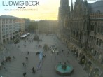 Archiv Foto Webcam am Marienplatz München 19:00