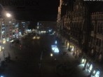 Archiv Foto Webcam am Marienplatz München 21:00
