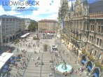 Archiv Foto Webcam am Marienplatz München 11:00