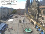 Archiv Foto Webcam am Marienplatz München 13:00