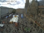 Archiv Foto Webcam am Marienplatz München 13:00