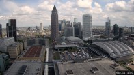 Archiv Foto Webcam Blick von Frankfurter Messe auf die Skyline 13:00