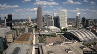 Archiv Foto Webcam Blick von Frankfurter Messe auf die Skyline 15:00