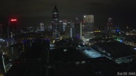 Archiv Foto Webcam Blick von Frankfurter Messe auf die Skyline 23:00