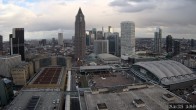 Archiv Foto Webcam Blick von Frankfurter Messe auf die Skyline 13:00