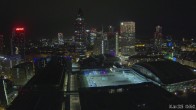 Archiv Foto Webcam Blick von Frankfurter Messe auf die Skyline 23:00