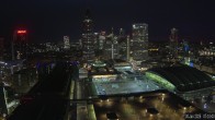 Archiv Foto Webcam Blick von Frankfurter Messe auf die Skyline 06:00