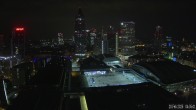 Archiv Foto Webcam Blick von Frankfurter Messe auf die Skyline 03:00