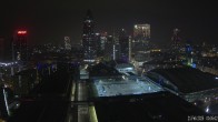 Archiv Foto Webcam Blick von Frankfurter Messe auf die Skyline 23:00