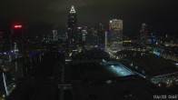 Archiv Foto Webcam Blick von Frankfurter Messe auf die Skyline 23:00