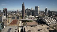 Archiv Foto Webcam Blick von Frankfurter Messe auf die Skyline 13:00