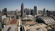 Archiv Foto Webcam Blick von Frankfurter Messe auf die Skyline 13:00