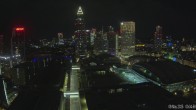 Archiv Foto Webcam Blick von Frankfurter Messe auf die Skyline 23:00