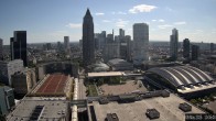 Archiv Foto Webcam Blick von Frankfurter Messe auf die Skyline 09:00