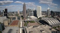 Archiv Foto Webcam Blick von Frankfurter Messe auf die Skyline 15:00