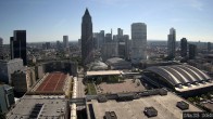 Archiv Foto Webcam Blick von Frankfurter Messe auf die Skyline 09:00