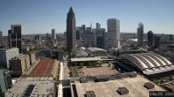 Archiv Foto Webcam Blick von Frankfurter Messe auf die Skyline 11:00