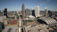Archiv Foto Webcam Blick von Frankfurter Messe auf die Skyline 15:00