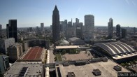 Archiv Foto Webcam Blick von Frankfurter Messe auf die Skyline 09:00