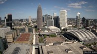 Archiv Foto Webcam Blick von Frankfurter Messe auf die Skyline 15:00