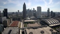 Archiv Foto Webcam Blick von Frankfurter Messe auf die Skyline 10:00