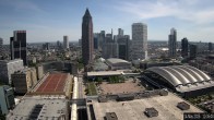 Archiv Foto Webcam Blick von Frankfurter Messe auf die Skyline 12:00