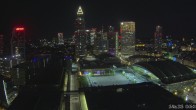 Archiv Foto Webcam Blick von Frankfurter Messe auf die Skyline 23:00