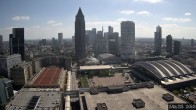 Archiv Foto Webcam Blick von Frankfurter Messe auf die Skyline 09:00