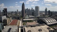 Archiv Foto Webcam Blick von Frankfurter Messe auf die Skyline 11:00