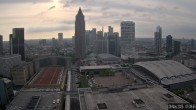 Archiv Foto Webcam Blick von Frankfurter Messe auf die Skyline 06:00