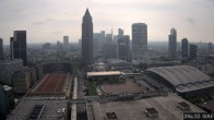 Archiv Foto Webcam Blick von Frankfurter Messe auf die Skyline 07:00