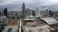 Archiv Foto Webcam Blick von Frankfurter Messe auf die Skyline 13:00