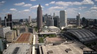 Archiv Foto Webcam Blick von Frankfurter Messe auf die Skyline 13:00