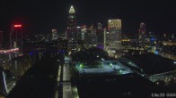 Archiv Foto Webcam Blick von Frankfurter Messe auf die Skyline 23:00