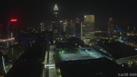 Archiv Foto Webcam Blick von Frankfurter Messe auf die Skyline 23:00