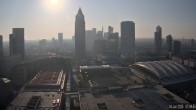 Archiv Foto Webcam Blick von Frankfurter Messe auf die Skyline 06:00