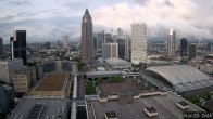 Archiv Foto Webcam Blick von Frankfurter Messe auf die Skyline 19:00