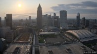 Archiv Foto Webcam Blick von Frankfurter Messe auf die Skyline 05:00