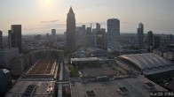 Archiv Foto Webcam Blick von Frankfurter Messe auf die Skyline 06:00