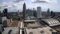 Archiv Foto Webcam Blick von Frankfurter Messe auf die Skyline 11:00