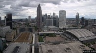 Archiv Foto Webcam Blick von Frankfurter Messe auf die Skyline 13:00