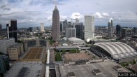 Archiv Foto Webcam Blick von Frankfurter Messe auf die Skyline 15:00