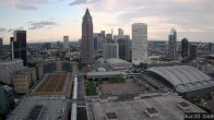 Archiv Foto Webcam Blick von Frankfurter Messe auf die Skyline 19:00