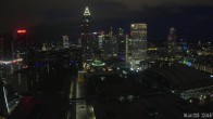 Archiv Foto Webcam Blick von Frankfurter Messe auf die Skyline 21:00
