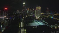 Archiv Foto Webcam Blick von Frankfurter Messe auf die Skyline 23:00