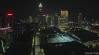 Archiv Foto Webcam Blick von Frankfurter Messe auf die Skyline 23:00