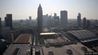 Archiv Foto Webcam Blick von Frankfurter Messe auf die Skyline 07:00